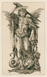 Sint-Michiel door Hans (after) Holbein the Younger