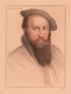 Sir Thomas Wyatt, Engels ambassadeur en dichter.,1812 (gravure) door Hans (after) Holbein the Younger