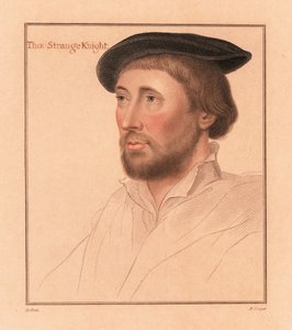Sir Thomas le Strange van Hunstanton, Hoge Sheriff van Norfolk.,1812 (gravure) door Hans (after) Holbein the Younger