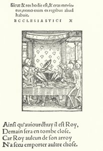 De koning (gravure) door Hans (after) Holbein the Younger