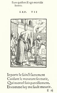 De Priester (gravure) door Hans (after) Holbein the Younger
