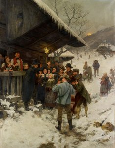 Een kerstlied in Luzern door Hans Bachmann