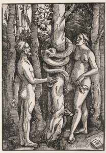Adam en Eva, ca. 1514 door Hans Baldung