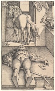De betoverde bruidegom, ca. 1544 door Hans Baldung
