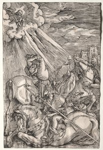 De Bekering van St. Paulus door Hans Baldung