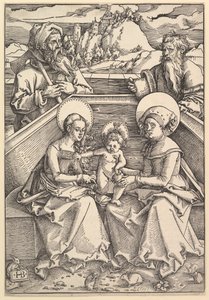 De Heilige Familie met St. Anna en St. Joachim door Hans Baldung