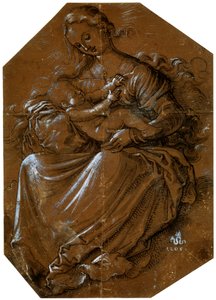 Maagd en Kind, ca. 1500-1545 door Hans Baldung
