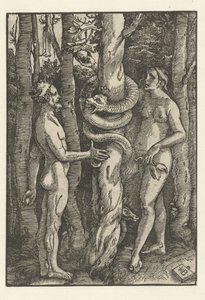 Adam en Eva met de slang