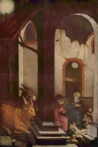Duits: De geboorte van Christus Geboorte door Hans Baldung Grien