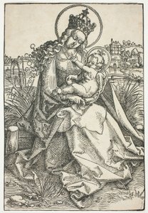 Madonna en kind op een grasbank door Hans Baldung Grien