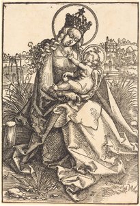 Madonna en Kind aan de Grasrijke Oever door Hans Baldung Grien