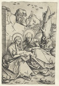 Maria en Kind met Anna en Jozef door Hans Baldung Grien