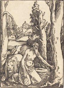 Sint Hiëronymus in de Woestijn door Hans Baldung Grien