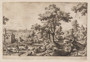 Plaat 17, uit Landschappen met scènes uit het Oude en Nieuwe Testament en Ovidius