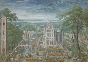 Toernooi buiten een kasteel