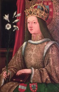 Koningin Eleonora van Portugal, echtgenote van Frederik III (kopie van verloren origineel, 1468) door Hans Burgkmair