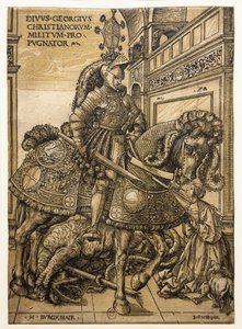Sint Joris en de Draak door Hans Burgkmair