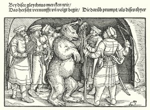 De berenleiders door Hans Burgkmair