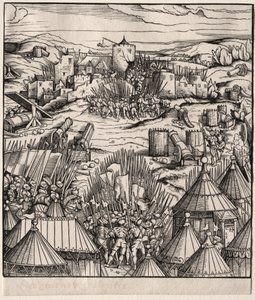 De bestorming van Nantes, 1512-1515 door Hans Burgkmair