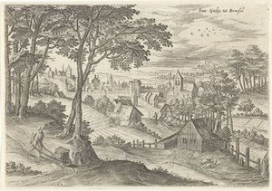 Gezicht op Sint-Gillis door Hans Collaert (I)
