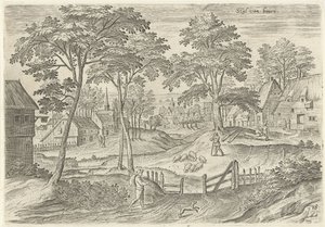 Gezicht op Stal van boven (Gezichten uit de omgeving van Brussel)
