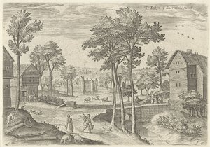 Gezicht op de hoofdstraat van Laken