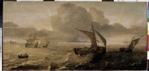 Storm op zee door Hans Goderis