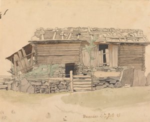 Schuur en skiruimte, Vassenden door Hans Gude
