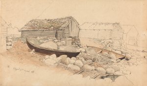 Uitzicht op Eidfjord door Hans Gude