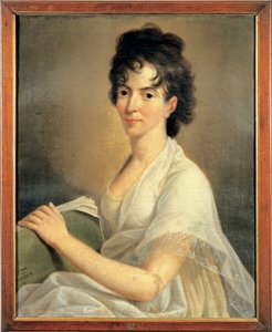 Portret van Costanze Weber, vrouw van Wolfgang Amadeus Mozart