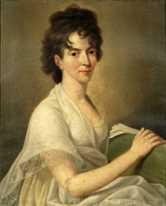 Portret van de weduwe Constanze Mozart door Hans Hansen
