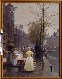 Ochtend in Oktober in de Straten van Amsterdam