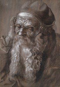 Een oude man van 93, Sint Hiëronymus, late 16e eeuw door Hans Hoffmann