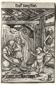 Dans van de Dood: Het Kind, ca. 1526 door Hans Holbein
