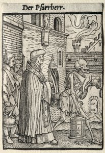 Dans van de Dood: De Pastoor door Hans Holbein