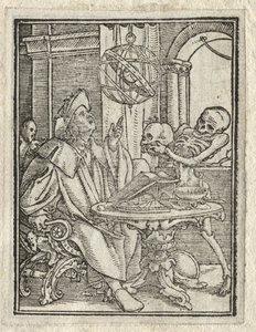 De dans van de dood: De astroloog; De rijke man door Hans Holbein