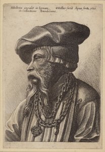 Baardige Man met Kettingketting door Hans Holbein der Jüngere