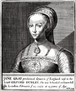 Jane Gray, gegraveerd door William Marshall, 1648