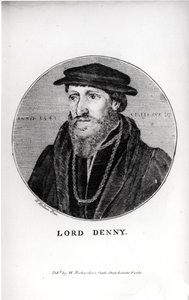 Portret van Sir Anthony Denny (1501-49) in 1541, gegraveerd door W. Richardson