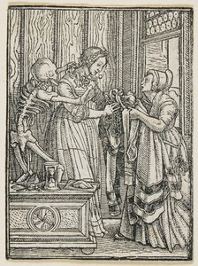 De gravin uit Dans van de Dood (Lyon), 1538, 1523-1526 door Hans Holbein der Jüngere