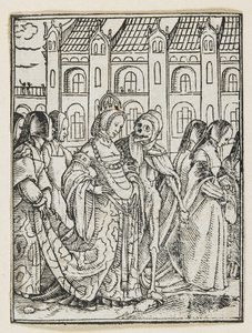 De keizerin uit Dans van de Dood (Lyon) door Hans Holbein der Jüngere