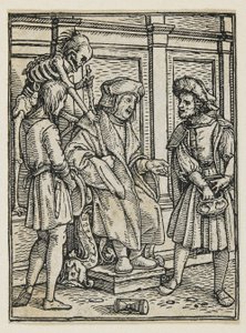 De Rechter uit Dans van de Dood (Lyon), 1538 door Hans Holbein der Jüngere
