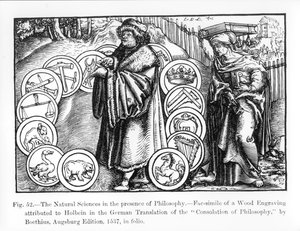 De natuurwetenschappen in de aanwezigheid van filosofie, uit de Duitse editie van 1537 van de 