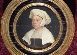 De vrouw van een hoogwaardigheidsbekleder aan het hof van Koning Hendrik VIII, 1534 door Hans Holbein der Jüngere