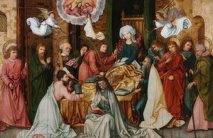 De dood van de Maagd Maria door Hans Holbein the Elder
