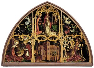 Duits: Basilika Santa Maria Maggiore, rechter Tafel: Enthauptung der hl. Dorothea Basiliek Santa Maria Maggiore door Hans Holbein the Elder