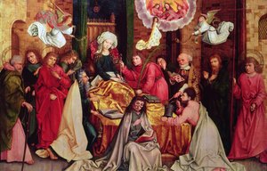 De dood van de Maagd door Hans Holbein the Elder