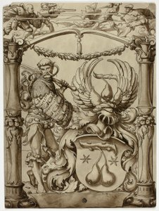 Ontwerp voor Zwitserse Heraldische Wapens door Hans Holbein the Younger
