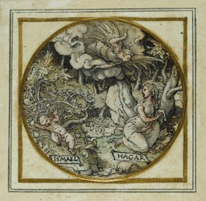 Hagar en Ismaël - Ontwerp voor een hanger of hoedenspeld, ca. 1532-43