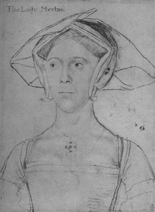 Joan, Lady Meutas, ca. 1536-1543 door Hans Holbein der Jüngere